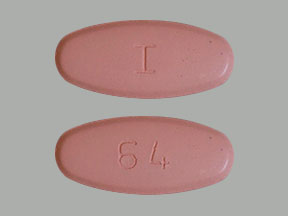 Pill I 64 Pink Elliptical/Oval is Hydrochlorothiazide and Valsartan