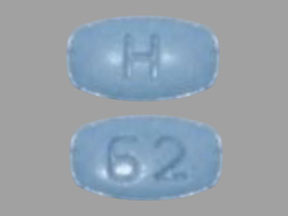 Pill H 62 Blue Rectangle is Aripiprazole