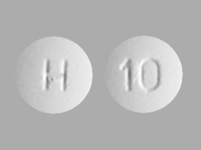 H 10 Pill Images White Round