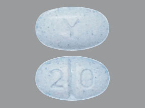 20 DAN 5555 Pill Blue Round 7mm - Pill Identifier