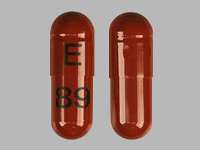 Pill E 89 Brown Capsule/Oblong is Venlafaxine Hydrochloride Extended Release