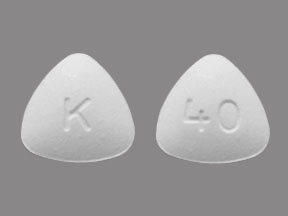 Pill K 40 White Three-sided is Entecavir