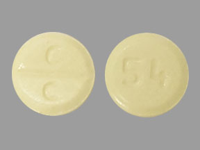 Pill C C 54 Yellow Round is Clozapine