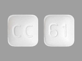 Pill CC 61 White Four-sided is Famotidine
