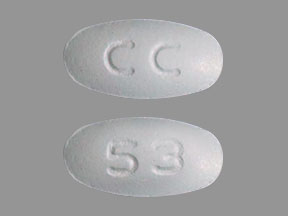 Pill CC 53 White Elliptical/Oval is Voriconazole