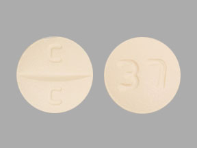 Pill C C 37 Yellow Round is Zolmitriptan