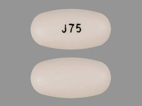 Pill J 75 White Oval is Sevelamer Carbonate