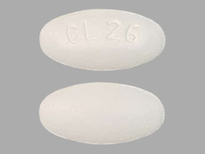 Pill CL 26 White Oval is Fenofibrate
