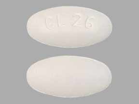 Pill CL 26 White Oval is Fenofibrate