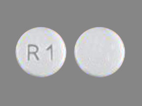 Pill R1 White Round is Rasagiline Mesylate
