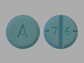 Pill A 7 6 Blue Round is Amphetamine and Dextroamphetamine