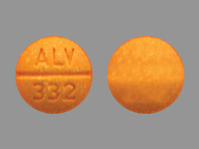 Pill ALV 332 Orange Round is Carbidopa