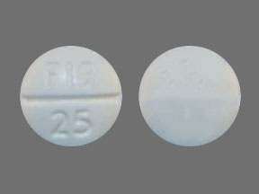 Pill F19 25 White Round is Dapsone