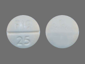 Pill F19 25 White Round is Dapsone