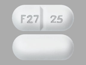 Pill F27 25 White Capsule/Oblong is Ethacrynic Acid