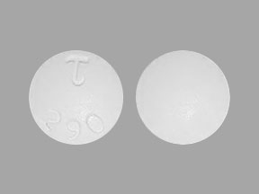 Pill T 290 White Round is Acetaminophen and Butalbital