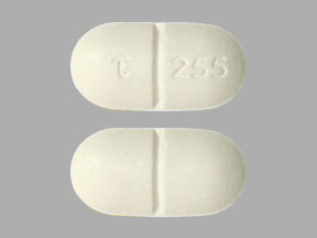 Acetaminophen and butalbital 325 mg / 50 mg T 255