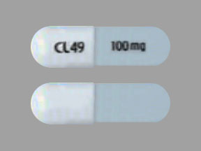 Pill CL49 100 mg Gray Capsule/Oblong is Minocycline Hydrochloride