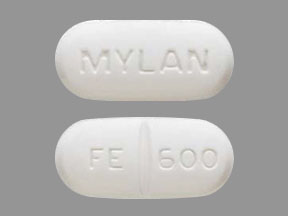 Pill MYLAN FE 600 White Capsule/Oblong is Felbamate