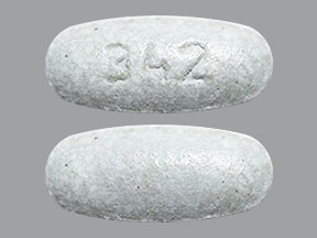 Pill 342 is Nicomide niacinamide 750 mg, folic acid 500 mcg, zinc oxide 25 mg and cupric oxide 1.5 mg