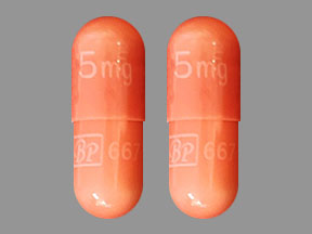 Pill BP667 5 mg Pink Capsule/Oblong is Tacrolimus