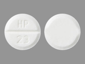 Pill HP 23 White Round is Buspirone Hydrochloride