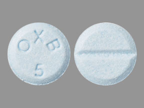 Pill OXB 5 Blue Round is Oxybutynin Chloride