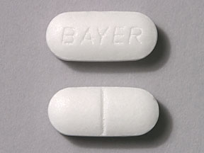 Pill BAYER White Oval is Bayer Aspirin