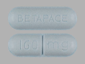 Pill 160 mg BETAPACE Blue Capsule/Oblong is Betapace