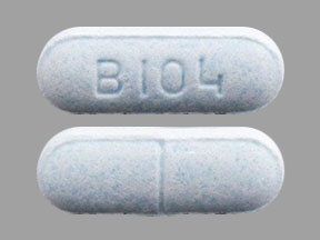 Pill B104 Blue Capsule/Oblong is Sotalol Hydrochloride