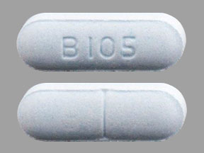 Pill B105  Blue Capsule/Oblong is Sotalol Hydrochloride