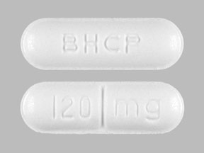 Pill BHCP 120 mg White Oval is Betapace AF