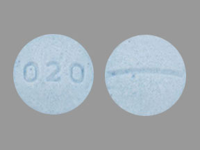 Pill 020 is Nadolol 20 mg
