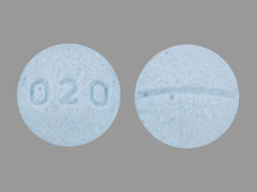 Pill 020 Blue Round is Nadolol