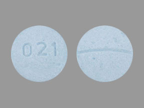 Pill 021 Blue Round is Nadolol