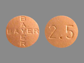 Pill BAYER BAYER 2.5 R Orange Round is Adempas