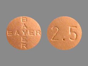 Pill BAYER BAYER 2.5 R Orange Round is Adempas