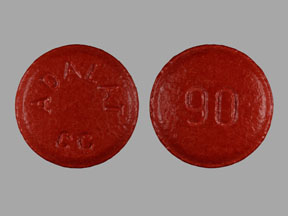 Pill ADALAT CC 90 Red Round is Adalat CC