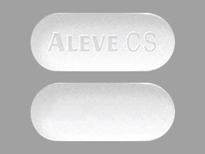 Pilulka ALEVE CS je Aleve-D Sinus & Cold sodná sůl naproxenu 220 mg / hydrochlorid pseudoefedrinu s prodlouženým uvolňováním 120 mg