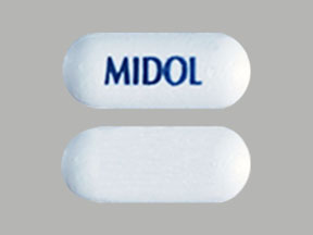 Pill MIDOL White Capsule/Oblong is Midol Complete