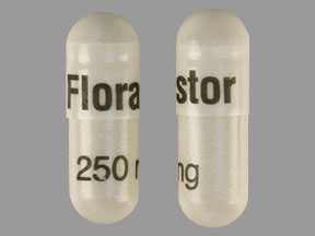 Pill Florastor 250 mg White Capsule-shape is Florastor