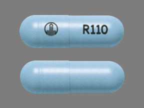 Pill Logo R110 Blue Capsule-shape is Pradaxa
