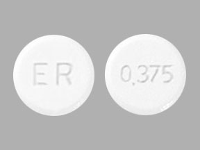 Pill ER 0.375 White Round is Mirapex ER
