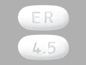 Pill ER 4.5 White Oval is Mirapex ER