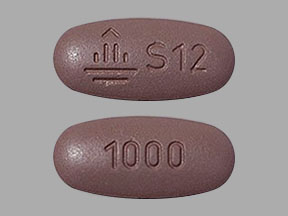Synjardy (empagliflozin / metformin) empagliflozin 12.5 mg / metformin hydrochloride 1000 mg (Logo S12 1000)