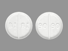 Pill BI BI 90 90 White Round is Mirapex