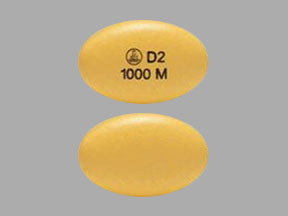 Jentadueto XR linagliptin 2.5 mg / metformin hydrochloride 1000 mg (Logo D2 1000M)