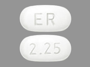 Pill ER 2.25 White Oval is Mirapex ER