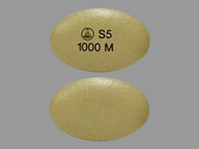 Pill Imprint Logo S5 1000 M (Synjardy XR 5 mg / 1000 mg)