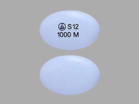 Synjardy XR (empagliflozin / metformin) 12.5 mg / 1000 mg (Logo S12 1000 M)